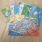 장난감 모래 그림 종이의 그림