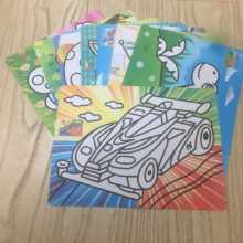 장난감 모래 그림 종이의 그림