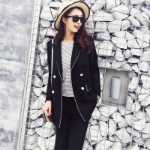 여성 바지 투피스 정장 여성의 그림