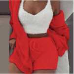 홈웨어 캐주얼 3 피스 잠옷의 그림