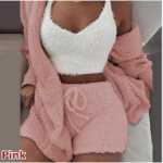 홈웨어 캐주얼 3 피스 잠옷의 그림