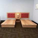 익스프레스 호텔 침대의 그림