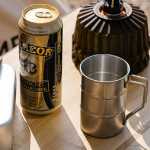 야외 스테인레스 스틸 컵의 그림