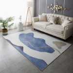 스칸디나비아 거실 카펫 소파 커피 테이블의 그림