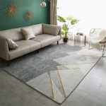 스칸디나비아 거실 카펫 소파 커피 테이블의 그림