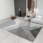 스칸디나비아 거실 카펫 소파 커피 테이블의 그림