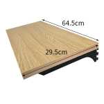 문구 선반 진열대의 그림