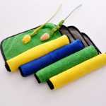 산호 벨벳 두꺼운 물티슈 천 가장자리를 감싼 주방 위생 흡수 타월 생활 다기능 청소 타월 30 * 40의 그림