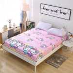 코튼 어린이 만화 침대 모자 어린이 침대 시트 코튼 침구 코튼 귀여운 침대보 침대 모자 모델의 그림