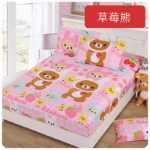 코튼 어린이 만화 침대 모자 어린이 침대 시트 코튼 침구 코튼 귀여운 침대보 침대 모자 모델의 그림