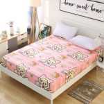 코튼 어린이 만화 침대 모자 어린이 침대 시트 코튼 침구 코튼 귀여운 침대보 침대 모자 모델의 그림