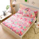 코튼 어린이 만화 침대 모자 어린이 침대 시트 코튼 침구 코튼 귀여운 침대보 침대 모자 모델의 그림