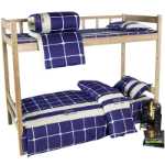 학생 기숙사 3 피스 침구 침구면 시트 싱글 침대 6 피스 세트 침구 이층 침대면의 그림