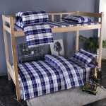 학생 기숙사 3 피스 침구 침구면 시트 싱글 침대 6 피스 세트 침구 이층 침대면의 그림