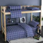 학생 기숙사 3 피스 침구 침구면 시트 싱글 침대 6 피스 세트 침구 이층 침대면의 그림