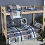 학생 기숙사 3 피스 침구 침구면 시트 싱글 침대 6 피스 세트 침구 이층 침대면의 그림