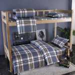 학생 기숙사 3 피스 침구 침구면 시트 싱글 침대 6 피스 세트 침구 이층 침대면의 그림