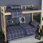 학생 기숙사 3 피스 침구 침구면 시트 싱글 침대 6 피스 세트 침구 이층 침대면의 그림