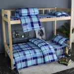 기숙사 침대 6 피스 세트 침구 학생 3 피스 이불 세트면 시트 싱글 침대면 침구의 그림