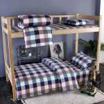 기숙사 침대 6 피스 세트 침구 학생 3 피스 이불 세트면 시트 싱글 침대면 침구의 그림