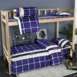 기숙사 침대 6 피스 세트 침구 학생 3 피스 이불 세트면 시트 싱글 침대면 침구의 그림