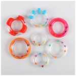 도매 아기 장난감 투명 링 링 아기 손 딸랑이 아기 조기 학습 장난감의 그림