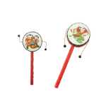 길조 드럼 손 딸랑이 딸랑이 장난감 아기 장난감 아기 장난감 딸랑이 장난감의 그림