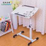 침대용 간단한 게으른 노트북 테이블 가정용 침대 컴퓨터 테이블 침대 옆 탁자 작은 책 테이블의 그림