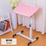 침대용 간단한 게으른 노트북 테이블 가정용 침대 컴퓨터 테이블 침대 옆 탁자 작은 책 테이블의 그림