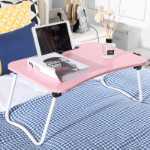 침대 책상 학생 기숙사 노트북 테이블 침대와 공부 쓰기 모양의 접이식 테이블 도매의 그림