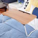 침대 책상 학생 기숙사 노트북 테이블 침대와 공부 쓰기 모양의 접이식 테이블 도매의 그림