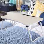 침대 책상 학생 기숙사 노트북 테이블 침대와 공부 쓰기 모양의 접이식 테이블 도매의 그림