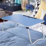 침대 책상 학생 기숙사 노트북 테이블 침대와 공부 쓰기 모양의 접이식 테이블 도매의 그림