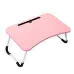 침대용 접이식 게으른 컴퓨터 책상 슬롯 컴퓨터 책상이있는 간단한 학생 기숙사 U 형 침대 테이블의 그림