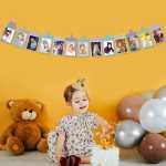 메이 유시 맞춤형 생일 파티 장식 사진 소품 아기 첫 번째 생일 사진 배너의 그림