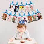 메이 유시 맞춤형 생일 파티 장식 사진 소품 아기 첫 번째 생일 사진 배너의 그림