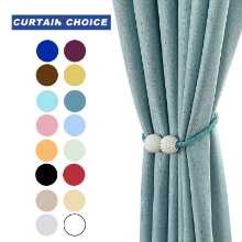 커튼 버클 자석 라이트 럭셔리 패션 거실 커튼 타이 백 타이 백 크리 에이 티브 두꺼운 로프 진주 커튼 마그네틱 버클 도매의 그림