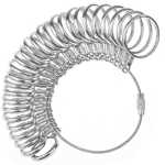 링 링 측정 링 링 측정 링 링 사이즈 측정 링 눈금자 링 링 핑거 링 측정 도구의 그림