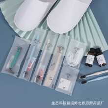 호텔 세면도구호텔 & 비앤비 소모품치약이 포함된 칫솔부드러운 칫솔모 칫솔 세트의 그림