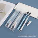 호텔 세면도구호텔 & 비앤비 소모품치약이 포함된 칫솔부드러운 칫솔모 칫솔 세트의 그림