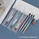 호텔 세면도구호텔 & 비앤비 소모품치약이 포함된 칫솔부드러운 칫솔모 칫솔 세트의 그림