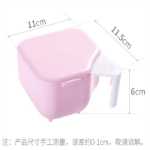 수입 이중층 틀니 청소 상자 틀니 교정기 청소 보관 용기 노인 틀니 청소 보관 상자의 그림