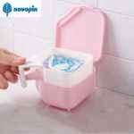 수입 이중층 틀니 청소 상자 틀니 교정기 청소 보관 용기 노인 틀니 청소 보관 상자의 그림