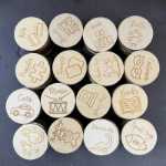 나무 보관 라벨 맞춤형 장난감의 그림