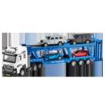 [박스형] 4 개의 트롤리 운송 랙이있는 지아 예 카 캐리어 자동차 트레일러 트레일러 트레일러 사운드 및 라이트 부메랑 합금 자동차의 그림