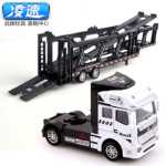 어린이 장난감 부메랑 합금 컨테이너 운송 트럭 컨테이너 트럭 고속 유조선 트레일러 모델 장난감의 그림