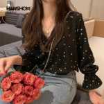 여성 쉬폰 긴팔 셔츠의 그림