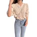 여성 쉬폰 긴팔 셔츠의 그림