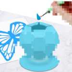 새로운 2021 스크랩 수집기 실리콘 흡입 컵 수제 비닐 수집기 꽃 스크랩 볼의 그림