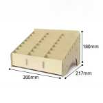 나무 휴대 전화 선반의 그림